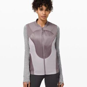 LULULEMON Polar Pace Run Purple Pink Silver Vest Size 4 XS‎